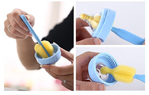 Honbay Bottle Brush Cleaner Kit with Teat Cleaner and Straw Brushes 360 Degree Rotating 5 PCS Within One Set Comes in Different Size selections - ...
