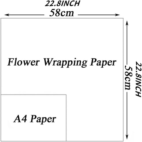 XIYUAN 20 Counts Gold Edge Fresh Flowers Wrapping Paper,DIY Crafts?Gift Packaging or Gift Box Packaging,Waterproof Flower Wrapping paper 22.8X22.8...