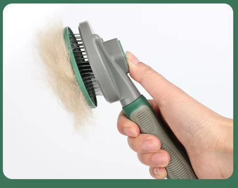 AndroPets - Self-Cleaning Grooming Brush for Dogs and Cats | Removes Loose Undercoat, Mats, and Tangled Hair | Deshedding Tool and Massage Brush (...