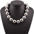 Metal Big Bead Ball Pendant Women Necklace Copper Metal Chunky Statement Round Choker Jewellery...