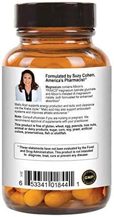 Chelated Magnesium Capsules - Supports Nerve and Muscle Function - 90 Capsules - by Suzy Cohen, RPh...