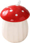 Ceramic Mushroom Shape Sugar Bowl Spice Jar Seasoning Pot with Lid Spoon...