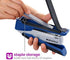 PaperPro - 1116 - inPOWER+ 28 Premium Stapler with Built-in Staple Remover, 28 Sheets, Full-Strip, Blue/Silver...