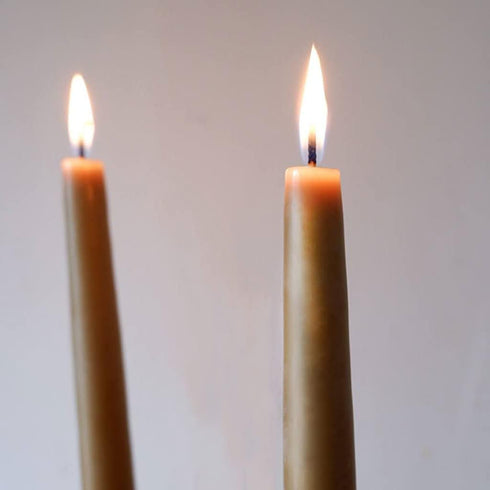 Candlestock Real Bayberry Taper Candle Pair 8 inch - Pure Bayberry and Pure 100% USA Beeswax Blend - Dripless Taper Candle Pair...
