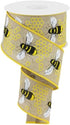Craig Bachman Honey Bee Canvas Wired Ribbon 2.5 Inches x 10 Yards (Light Beige)...