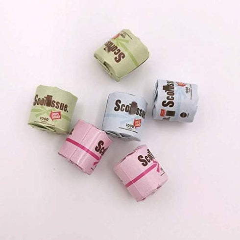 Dollhouse Decoration Accessories, 1:12 Dollhouse Miniature Scene Model 6 PCS Paper Towels Set (6 PCS, 12 x 11 mm)...