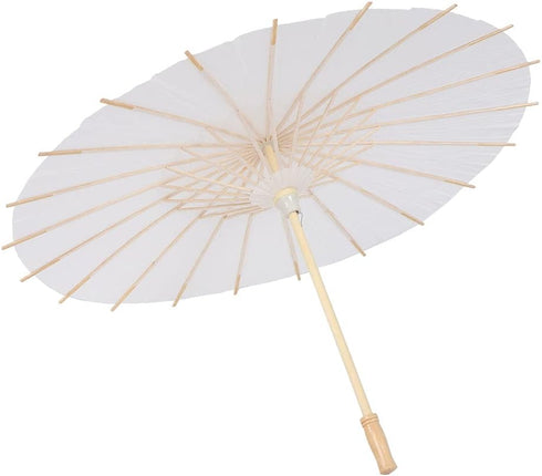 White Papier Umbrella Parasol, Classical Craft Umbrella Handmade Parasol, DIY White Umbrella, Free to draw on the Umbrella...