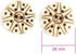 Decorative and Unique Handmade Natural Bone Buttons - Antique Ivory - 26mm - Sun & Stars Netting Design - 2 pc/pk. #1946...