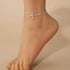 Heart Rhinestone Anklet Bracelets Adjustable Silver Shiny Tennis Anklets Twinkle Cubic Zircon Diamond Anklet Foot Chain Crystal Anklet Beach Jewel...