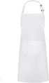 Hyzrz Chef Apron Hat Set, Chef Hat and Adult Kitchen Pocket Adjustable Apron with Butcher Hat Baker Costume for Men and Women Father's Gift (White...