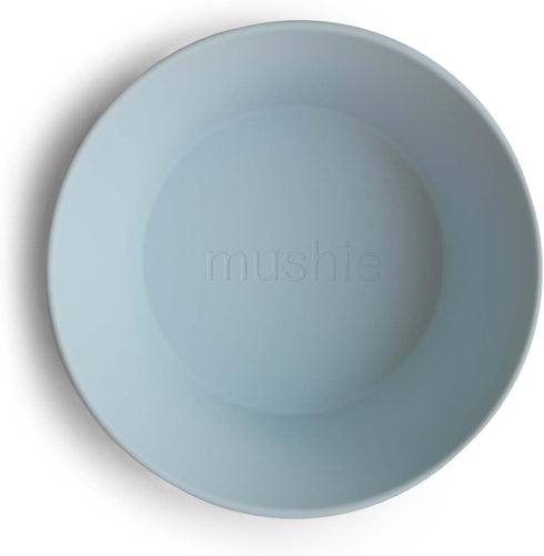 mushie Round Dinnerware Bowls for Kids | Made in Denmark, Set of 2 (Powder Blue)...