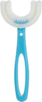 Blue Toothbrushes,All Rounded Children U Shape Toothbrush, U-Shaped Whole Mouth Teeth Brush, Silicone Bristles Massage Gums, All-Round Cleaning To...