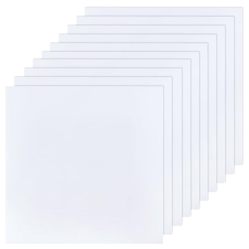 OLYCRAFT 10 Sheets White ABS Plastic Sheet 8x8 Inch ABS Plastic Plates 0.5mm Thick Hard Plastic Sheet for Architectural Models Sand Table Building...