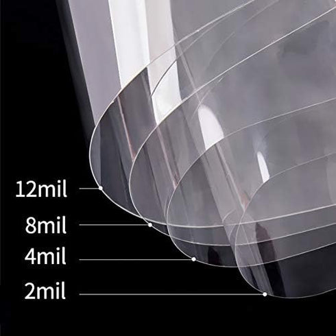 Clear Window Security Film Adhesive Anti Shatter Safety Window Glass Protection Sticker Heat Control Anti UV for Home and Office 2Mil, 24inch x 8....