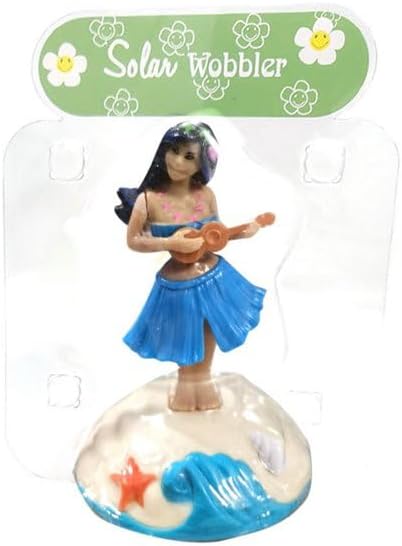 Solar Powered Dancing Figures Decoration - Solar Shaking Head Ornaments Hula Girl - Solar Powered Car Dashboard Interior Decoration Desktop Orname...