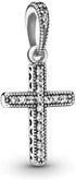 Sparkling Cross Pendant Charm 925 Sterling Silver Pendant,Jewelry Beads Gifts for Women Bracelet&Necklace A0134...