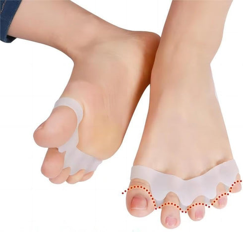 Carolhome Toe Separators 4pcs Gel Toe Splints Protectors Toe Spacers Toe Bunion Corrector Straighteners for Pain Relief Overlapping Hammer Toes, C...
