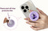 Cute Cat Soft Silicone Cover Expandable Collapsible Mobile Phone Grip Stand Holder for Smartphone Tablet Cell Phone Accessory (Purple)...