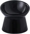 Black Small Ceramic Raised Cat Bowls, Tilted Elevated Food or Water Bowls, Stress Free, Backflow Prevention, Dishwasher and Microwave Safe, Lead &...