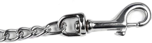 Metal Chain Heavy Duty Dog Leash, Chew Proof Dog Leash with Soft Handle for Large & Medium Size Pets Walking(4 ft. x 3.0 mm Black)...