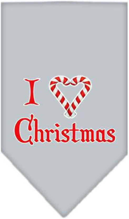 Mirage Pet Products Heart Christmas Screen Print Bandana for Pets, Small, Bright Pink...