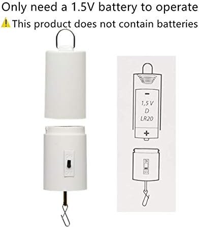 Wind Spinner Motor Battery Operated for Hanging Display Yard White Wind Spinners Outdoor Sculptures - Load Capacity of 4 Pounds...