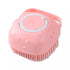BEAUTY PCKT 2 IN 1 CAT AND DOG BATH MASSAGE BRUSH (pink, soft colors)...