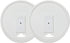 Mason Jar Drink Lid, Wide Mouth, White, Pack of 2...
