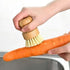 1 Pcs Palm Wooden Dish Scrubber Brush,Bamboo Dish Brush Set, Dish Brushes, Durable Wood Dishes Scrub Brush, Natural Round Vegetable Cleaning Pots ...