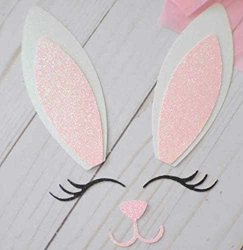Easter Bunny Cake Topper with Eyelashes Easter Party Cake Decoration Supplies for Birthday Party, Wedding, Baby Shower, Spring Eater Party Decorat...