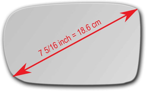 New Replacement Mirror Glass with Full Size Adhesive for 2011-2023 Chrysler 300 Dodge Charger 2011-2014 Chrysler 200 Driver Side View Left LH...