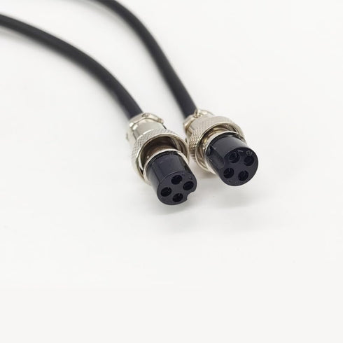 3.28 ft GX16 4 Pin Double Female Head Aviation Cordset, GX16 4Pins Female to Female Connector Electrical Cable Panel Mount Circular Metal Aviation...