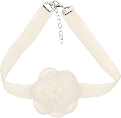 Flower Lace Choker Necklace Rose Flower Charm Lace Collar Necklace for Women Wedding Costume Jewelry...