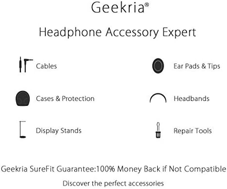 Geekria Flex Fabric Headband Cover Compatible with Sony MDR-V6/V600/V900/MV1/Z600/7506/7509/CD900ST/M1ST Headphones, Replacement Repair Part, Easy...