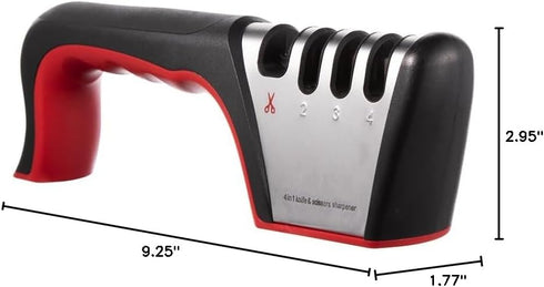 Brigii 4-in-1 Knife Sharpener, Kitchen Knife Accessories for Ceramic Knives, Steel Knives and Scissors, Aiding in Repair, Restoration, and Polishi...