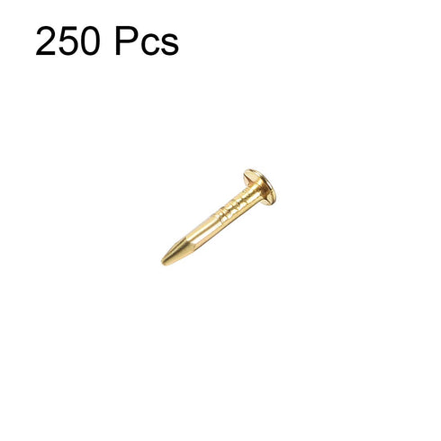 uxcell Small Tiny Hardware Nails Iron 1X8mm(DXL) for DIY Decorative Wooden Boxes Accessories Gold Tone 250pcs...