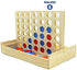 4 in a Row Wooden Board Game Foldable Line Up 4 Classic Family Toy Educational Toy for Kids and Family...