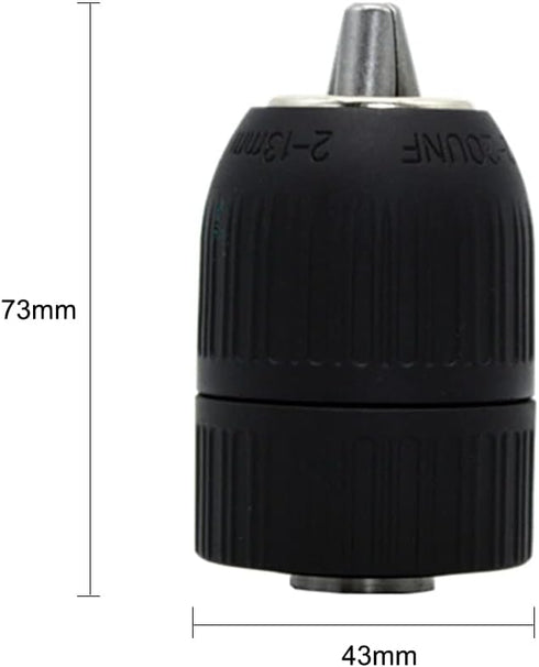 YXQ 2.0-13mm Tapered Keyless Drill Chuck 1/2"-20 UNF Mount Hammer Conversion Quick Change Electric Drill Electric Accessories Tool...