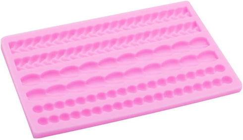 3D Pearl Knit Rope Silicone Mold Fondant Mould Cake Border Decorating Molds Gumpaste Kitchen DIY Baking Decorating Cake Tools Hot...