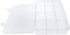 12 Grids Divided Storage Container Adjustable Hard Plastic Component Case with Removable Dividers for Items Organizing Storing...