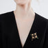 Retro Pearl Cross Brooch Pins for Women Fashion...