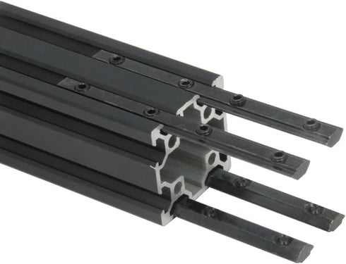 10PCS Black Straight Line Inside Connector Joint Bracket Length 3.9 Inch with M5 Screws for 6mm T Slot Aluminum Extrusion Profile 2020 Series...