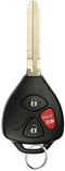 KeylessOption Key Fob Replacement for 2006 2007 2008 2009 2010 2011 2012 2013 Toyota Rav4 Yaris Scion xB Keyless Entry Remote Remote Control, 3-Bu...
