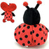 Big Size Ladybug Stuffed Animal Plush Ladybird Beetle Soft Insect Cuddly Lady Bug Toy with Red Wings and Black Bow, Bee Friend ,Great Present for ...