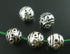 40pc Antique Silver Bali Style Carved Spacer Beads 8mm Beading Supplies...