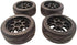 Apex RC Products 1/10 On-Road 12mm Black Mesh Wheels V Tread Rubber Tires (Set of 4) #5002...