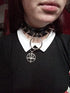INENIMARTJ Gothic Spike Rivets Choker Necklace and Bracelet Set,Emo Choker Bracelet Set Punk Rock PU Leather Spike Collar Halloween Costume Cospla...