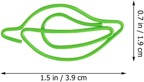 TEHAUX 30pcs Mini Paper Clips, Leaf Paper Clip Small Paper Clip Stationery Clips Office Paperclips File Clips Paper Clip Bookmark Clip for Office ...