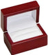Elegant Rosewood Double Ring His and Her Rings Box Premium Wooden Box with White Leather interior and Metal Hinge (Double Ring Set)...