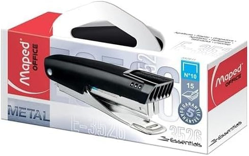 Essentials M352611 – Mini Stapler Metal Pocket for up to 15 Sheets, Black...